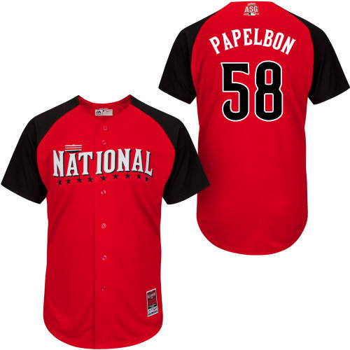 National League Authentic #58 Papelbon 2015 All-Star Stitched Jersey